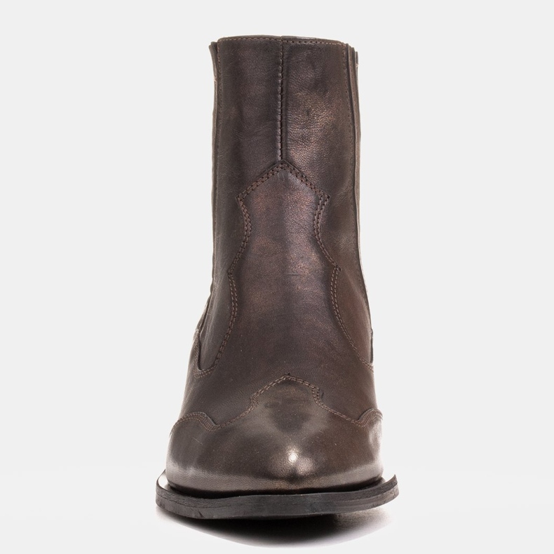 Marco Shoes Černé kovbojské boty, vybledlá stará zlatá kůže černá zlatý 1