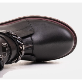 Marco Shoes Dámské turistické boty Marco 1262B s řetízkem, Glany černá 8