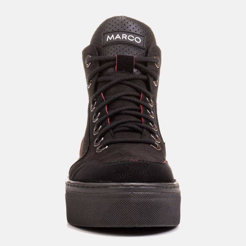 Marco Shoes Lehké sportovní kotníkové boty z kvalitního přírodního nubuku černý 1