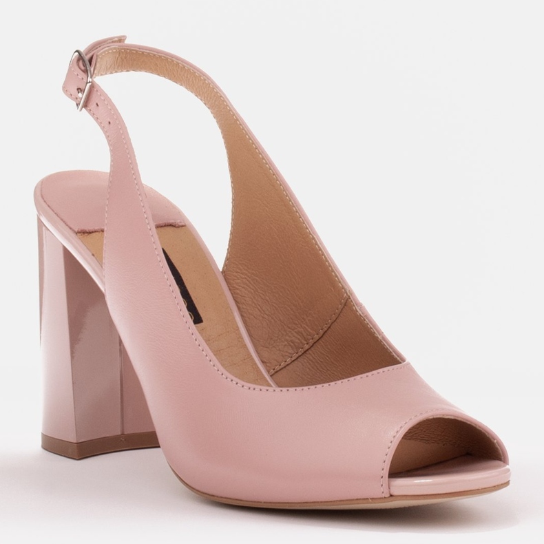 Marco Shoes Dámské sandály na vysokém podpatku růžový 1