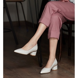 Marco Shoes Lodičky v metalické šedé kůži se zlatými podpatky šedá 1