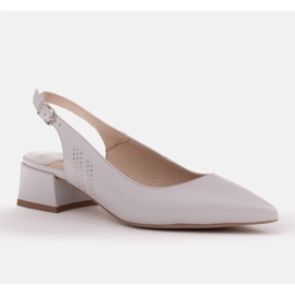 Marco Shoes Elegantní sandály s proužky na boku šedá 1