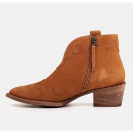 Marco Shoes Neizolované boty se semišovými a vlnitými vložkami hnědý 3