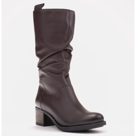 Marco Shoes Kožené boty 0812b-388-5 hnědý 1