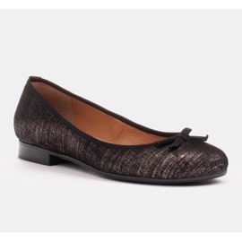 Marco Shoes Dámské balerínky Marco vyrobené z vysoce kvalitního přírodního semiše černý 1