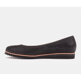 Marco Shoes Dámské balerínky Marco vyrobené z vysoce kvalitního přírodního semiše černý 1
