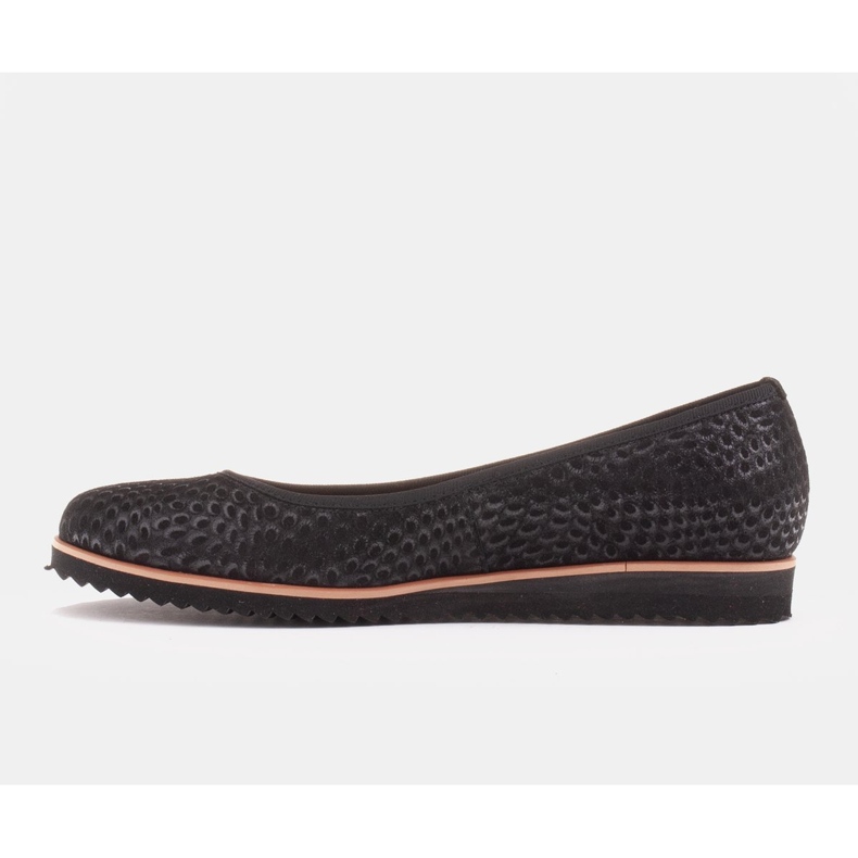 Marco Shoes Dámské balerínky Marco vyrobené z vysoce kvalitního přírodního semiše černý 1