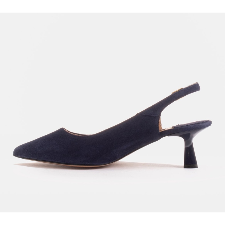 Marco Shoes Lodičky z jemného semiše s páskem námořnická modř 1