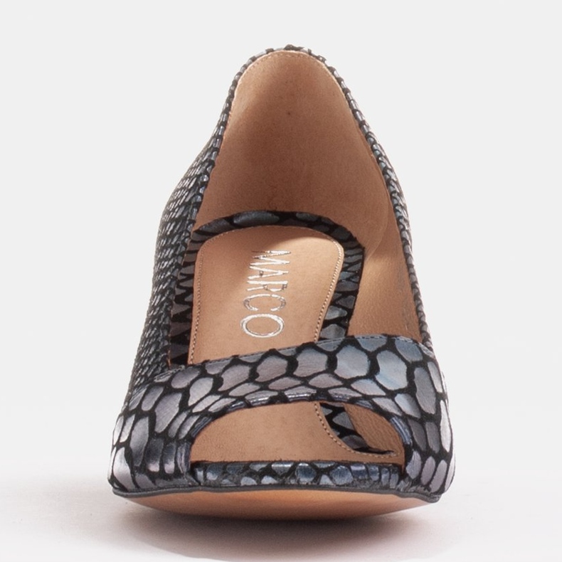 Marco Shoes Pohodlná dámská obuv s otevřenou přední částí námořnická modrá 1