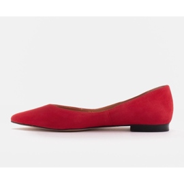 Marco Shoes Dámské balerínky s nízkými boky červený 1