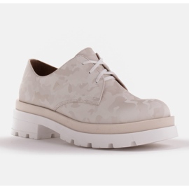 Marco Shoes Camo kožené boty se silnou podrážkou béžový 1