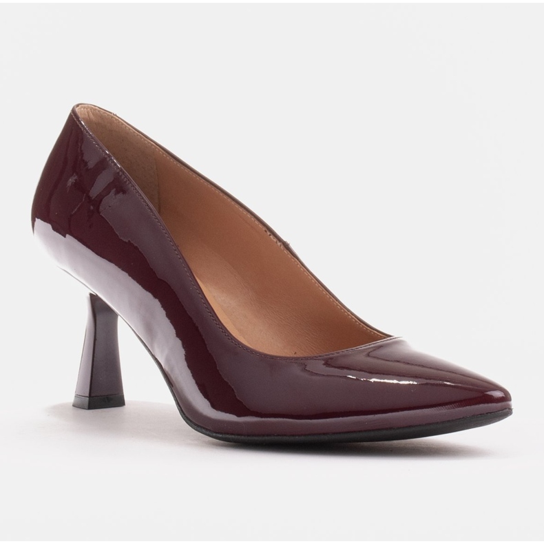 Marco Shoes Elegantní lodičky z vínového laku červený 1