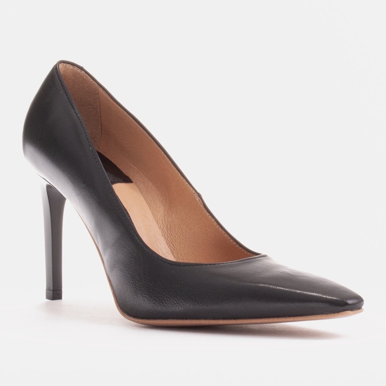 Marco Shoes Kožené špendlíky s prodlouženou přední částí černá 1