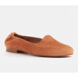 Marco Shoes Dámské balerínky s gumičkou ve svršku oranžový 1 Marco Shoes Dámské balerínky s gumičkou ve svršku oranžový 1