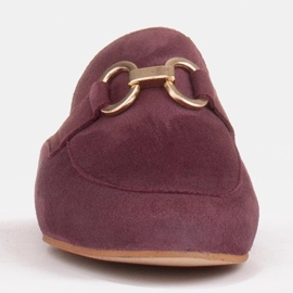 Marco Shoes Dámské semišové pantofle s ozdobou červený vícebarevný 1