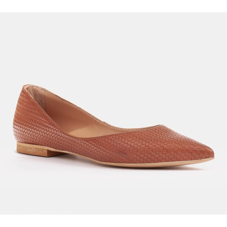 Marco Shoes Dámské balerínky s nízkými boky hnědý 1