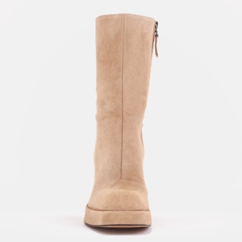 Marco Shoes Rosalia boty na platformě béžový 1