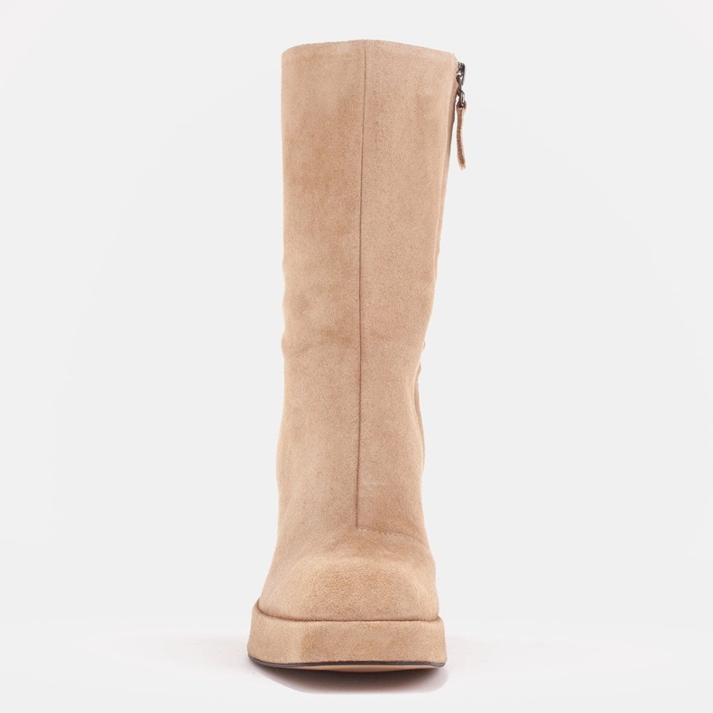 Marco Shoes Rosalia boty na platformě béžový 1