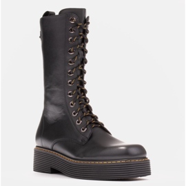 Marco Shoes Šněrovací boty Francess s robustní podrážkou černý 1