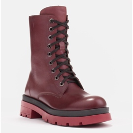 Marco Shoes Šněrovací boty Giulia bordó červený 1