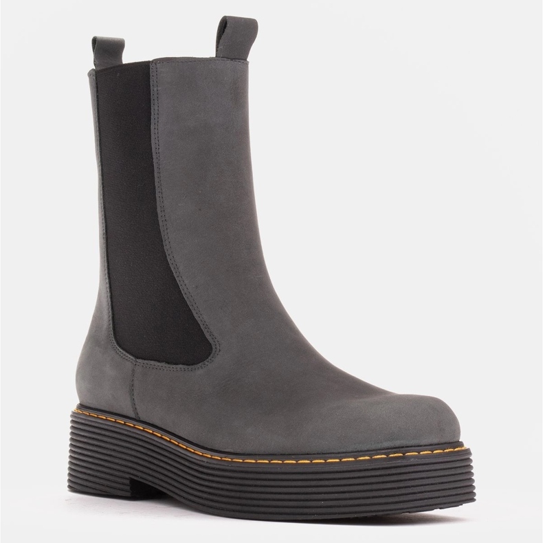 Marco Shoes Boty Greta s elastickou gumou šedá 1 Marco Shoes Boty Greta s elastickou gumou šedá 1