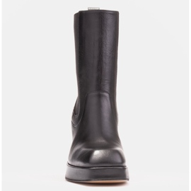 Marco Shoes Kotníkové boty na platformě s gumou v horní části černá 1