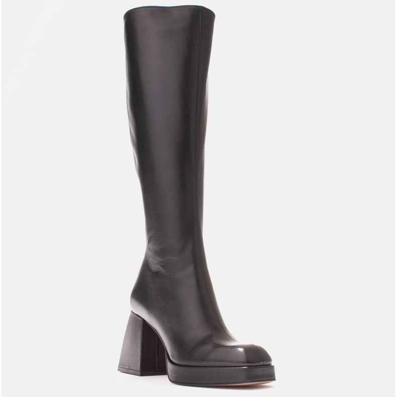 Marco Shoes Elegantní kozačky Patrizia na platformě černý 1