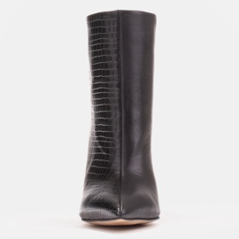 Marco Shoes Boty na jehlovém podpatku s prošíváním černý 1