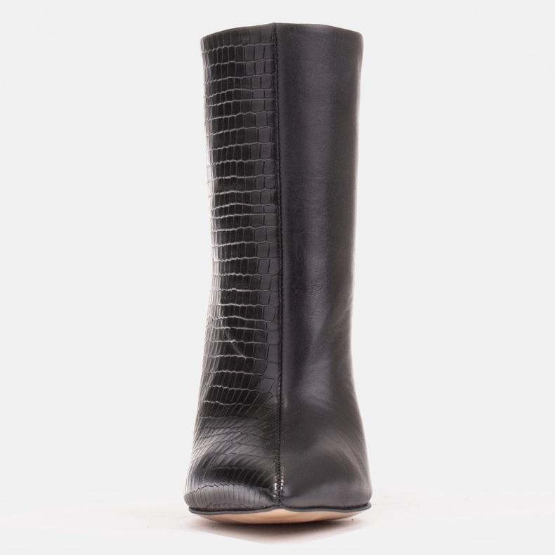 Marco Shoes Boty na jehlovém podpatku s prošíváním černý 1