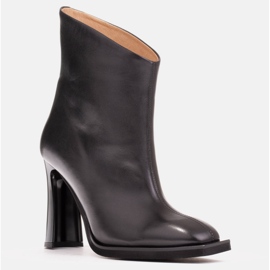 Marco Shoes Elegantní kozačky s prošíváním černá 1