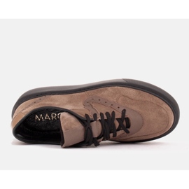 Marco Shoes Lehké tenisky z přírodního veluru béžový 4