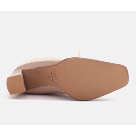 Marco Shoes Boty na podpatku pro široké lýtko béžový 4
