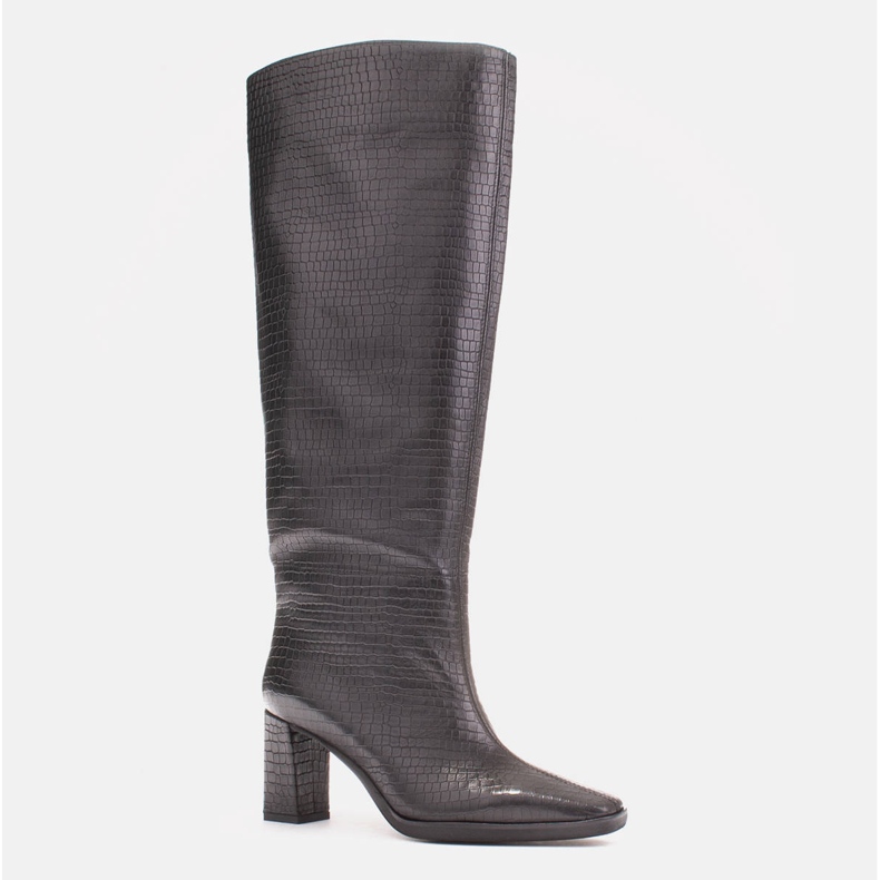 Marco Shoes Boty na podpatku pro široké lýtko černý 1