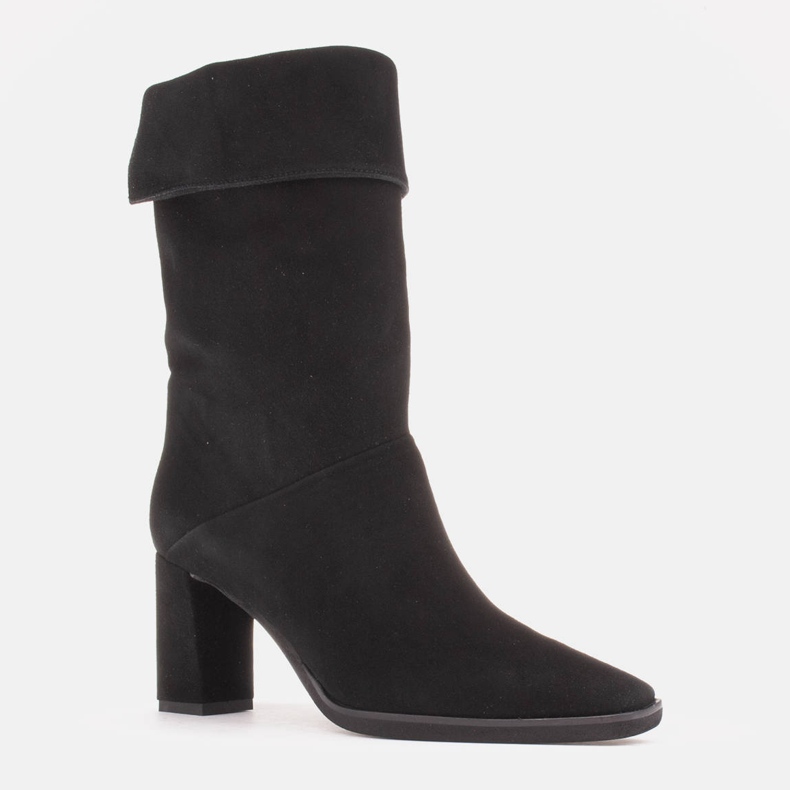 Marco Shoes Kotníkové boty na vysokém podpatku se zapínáním na límec černý 1