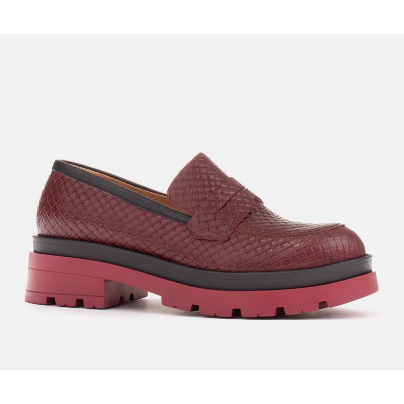 Marco Shoes Mokasíny se silnou podrážkou červené 1