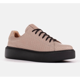 Marco Shoes Lehké tenisky z nappa kůže béžový 1