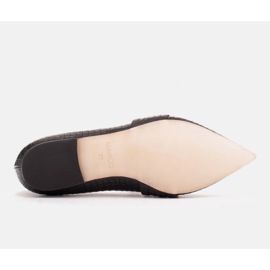 Marco Shoes Croco baleríny s velkou přezkou černá 7
