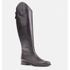 Marco Shoes Kozačky se zipy a elastickou gumou černý 1