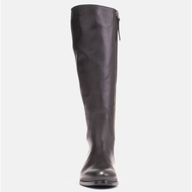 Marco Shoes Jezdecké boty na štíhlé noze. Úzký horní černý 1