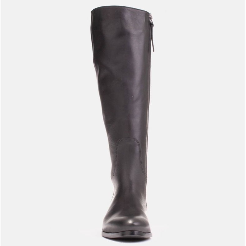 Marco Shoes Jezdecké boty na štíhlé noze. Úzký horní černý 1