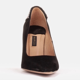 Marco Shoes Semišové podpatky s krystaly černá 2