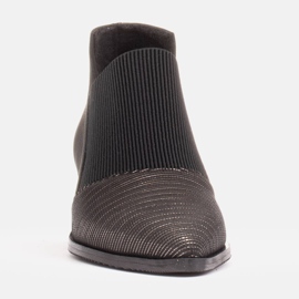 Marco Shoes Nubukové boty s gumou v horní části černý 1