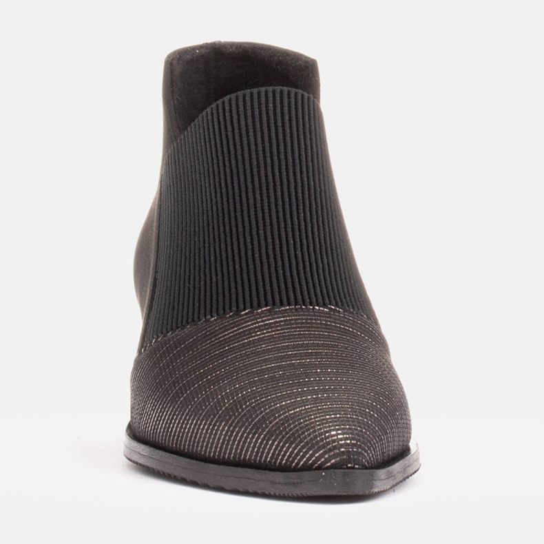 Marco Shoes Nubukové boty s gumou v horní části černý 1