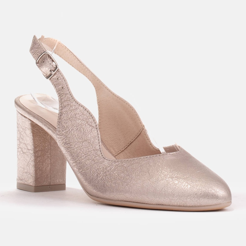 Marco Shoes 1071P platinové sandály zlatý 1