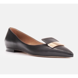 Marco Shoes Balerínky s ozdobným jazykem černá 1