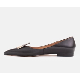 Marco Shoes Balerínky s ozdobným jazykem černý 2