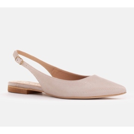 Marco Shoes Přírodní semišové sandály v béžové barvě 1965P-103-1 béžový 1