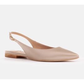 Marco Shoes Sandály z přírodní kůže ve zlaté barvě 1965P-1232-1 béžový zlatý 1