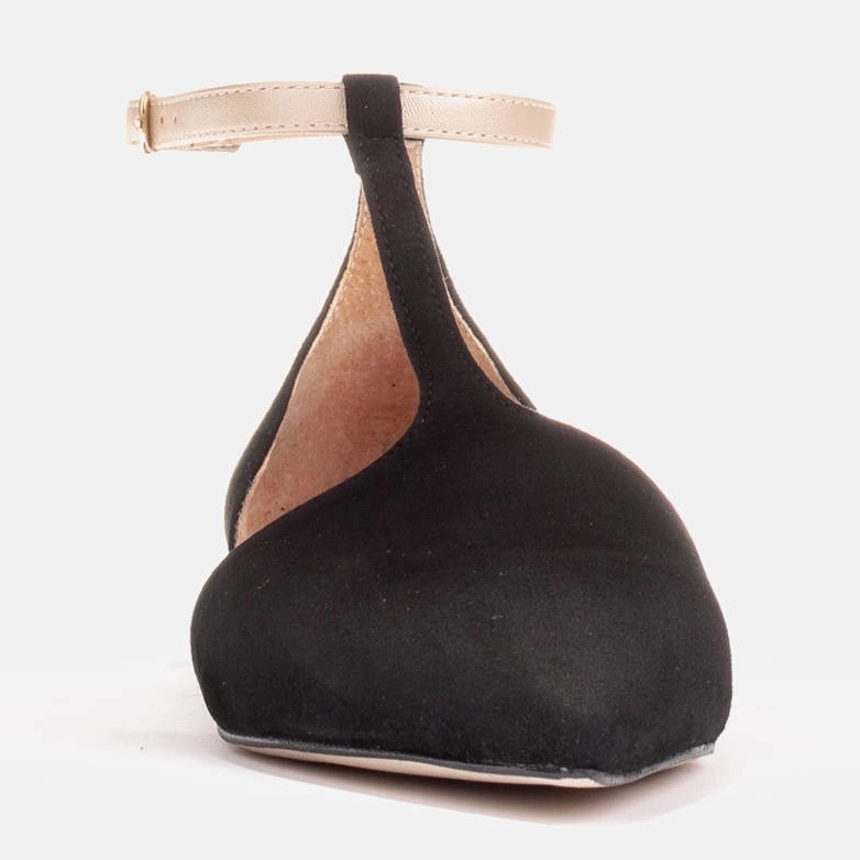 Marco Shoes Semišové sandály s páskem kolem kotníku černá 2