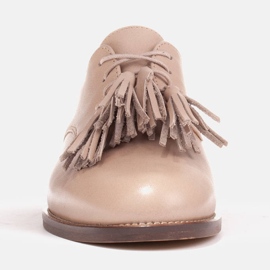 Marco Shoes Šněrovací boty s třásněmi 2222P-1250-1 béžový 1 Marco Shoes Šněrovací boty s třásněmi 2222P-1250-1 béžový 1